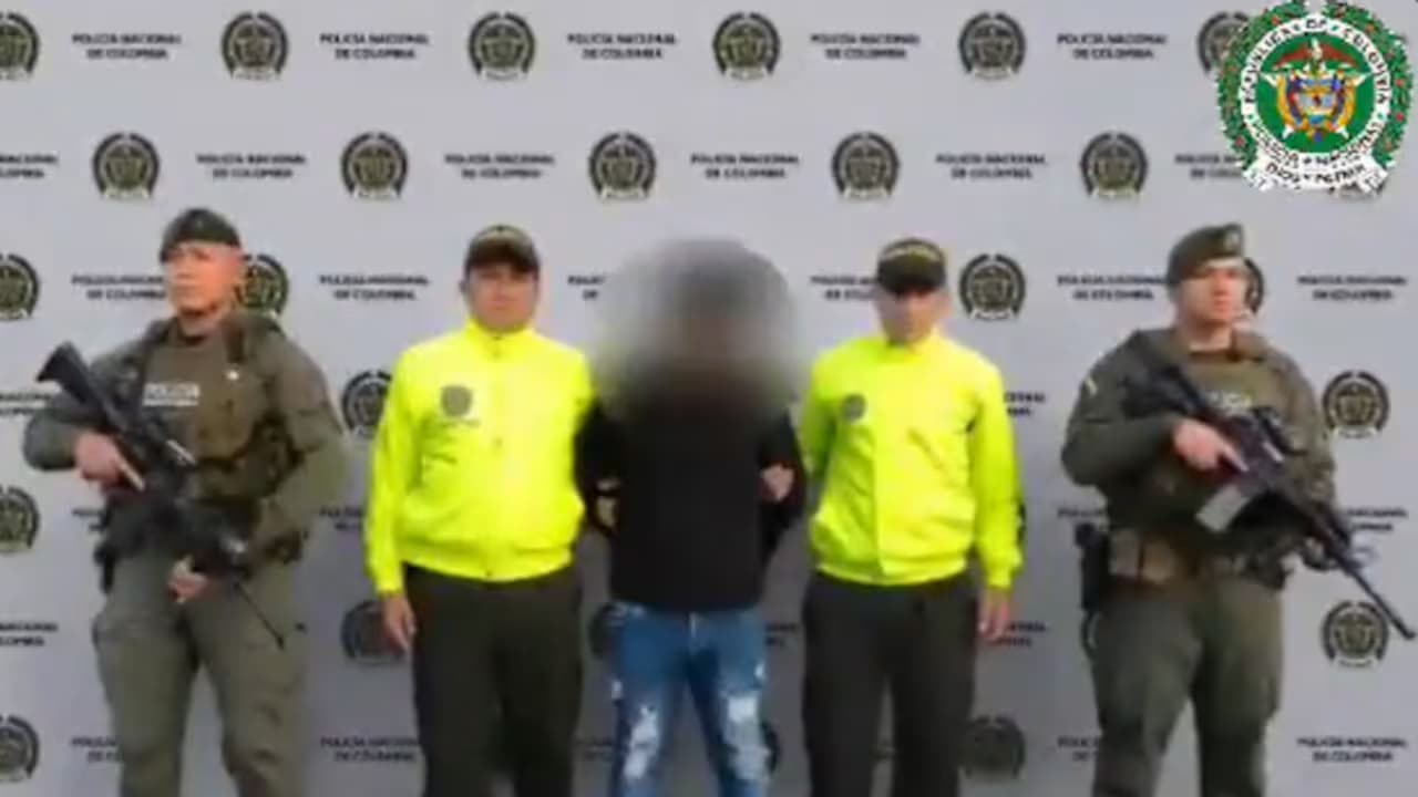 Presentación de un capturado por la Policía Nacional