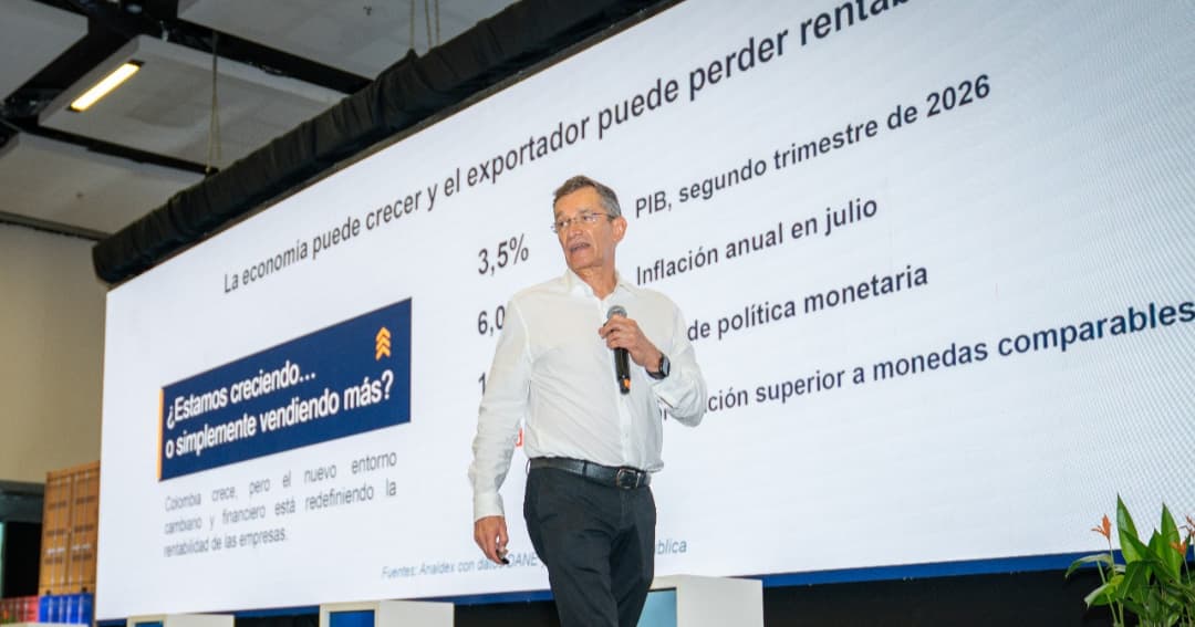 Javier Díaz, presidente de Analdex, durante su intervención