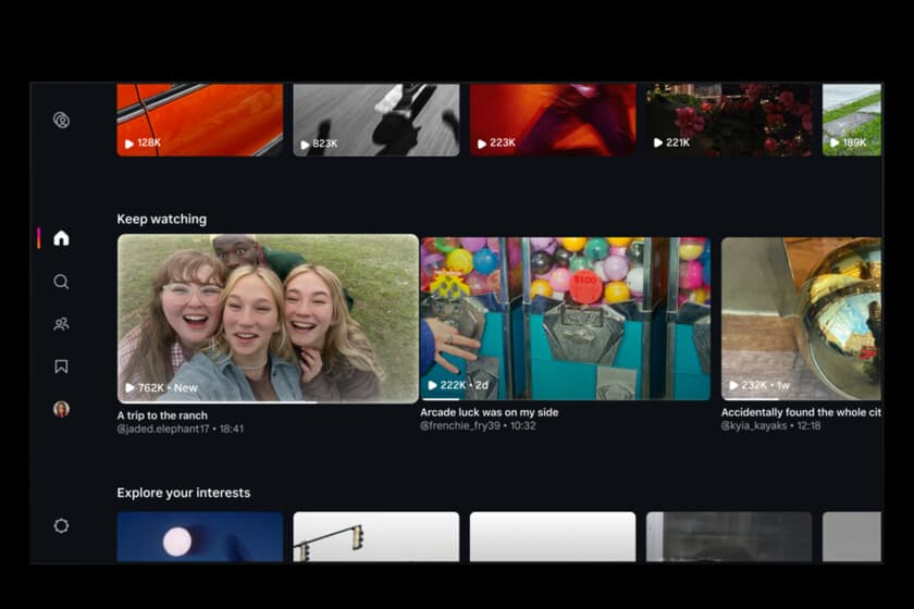 Interfaz del nuevo formato de Instagram para videos largos en pantalla grande