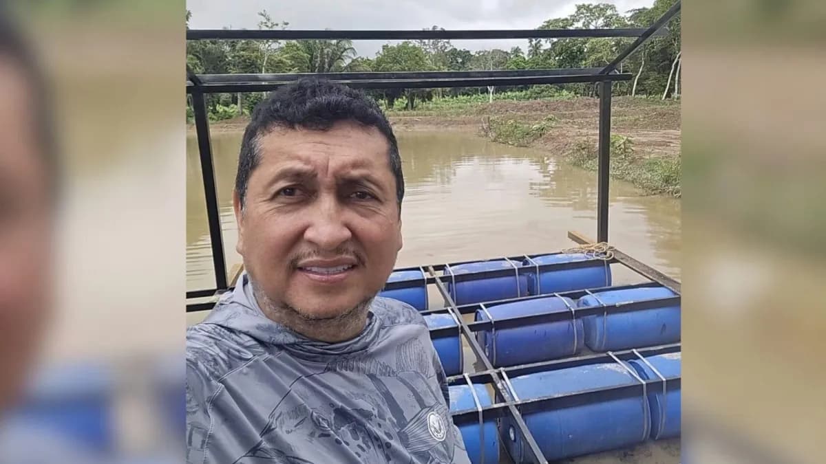 Jhon Jairo Torres, exalcalde de Yopal, en una foto junto a un río