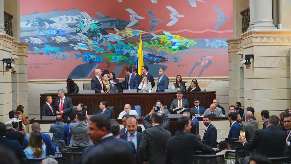 Sesión en el Capitolio Nacional, en Bogotá