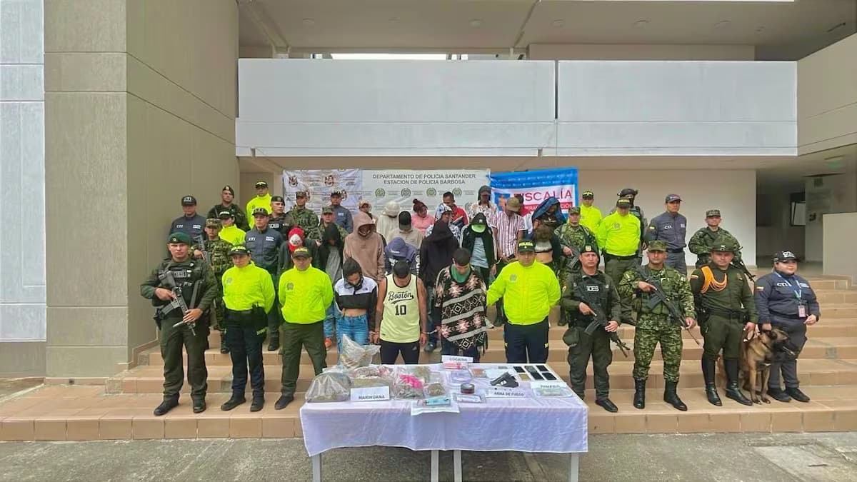 Operativo de la Policía Nacional contra la banda 'Los Necios' en Santander