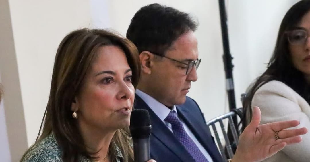 La ministra de Salud, Ana María Vesga, en la reunión con congresistas
