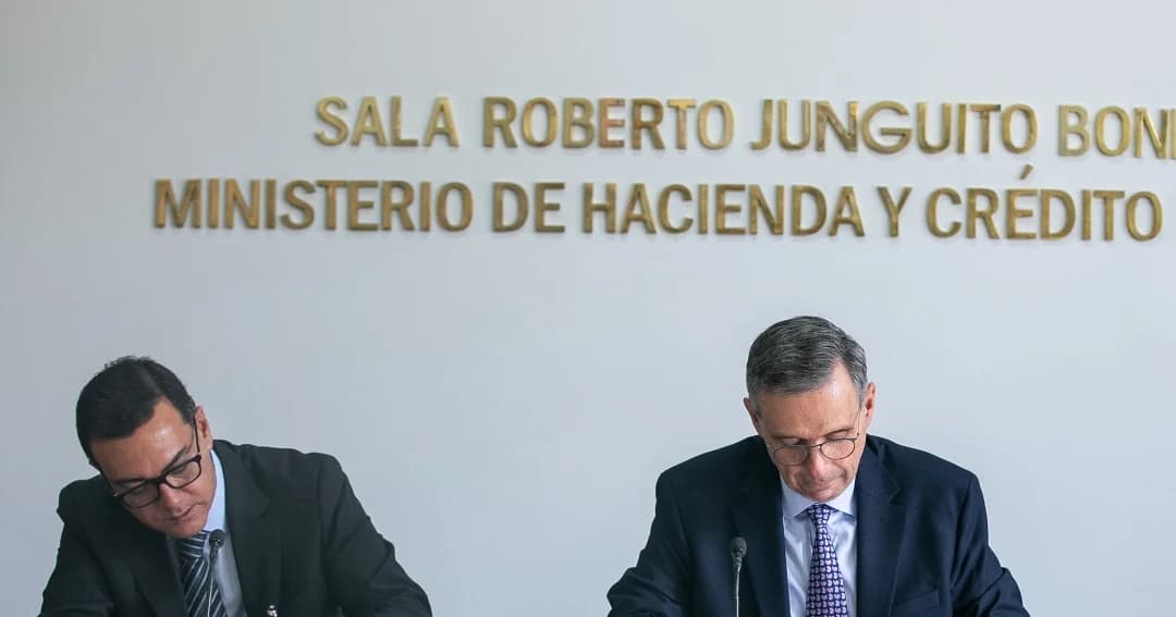 Firma del crédito con el KfW en el Ministerio de Hacienda, en Bogotá