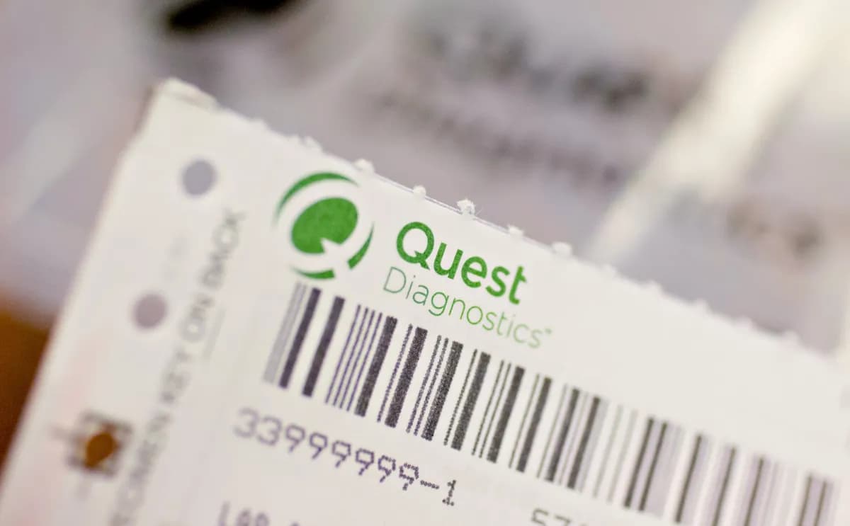 Etiqueta con código de barras de Quest Diagnostics