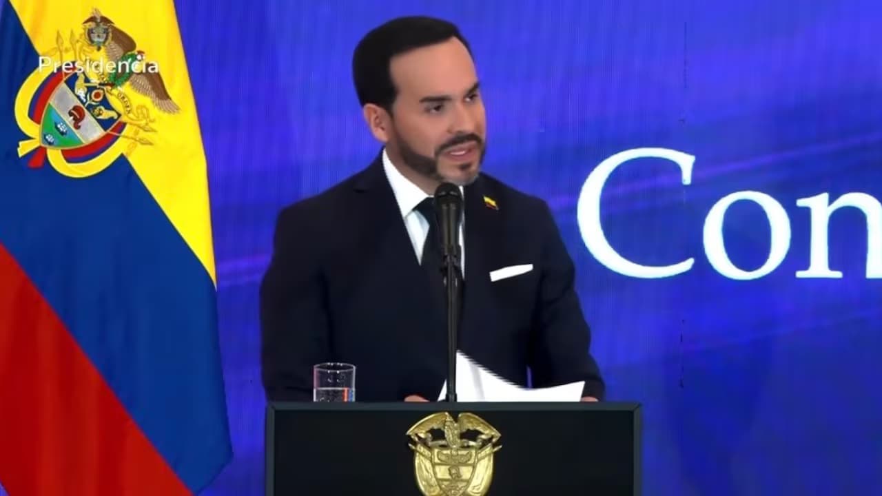 El presidente Abelardo de la Espriella durante una intervención en la Casa de Nariño
