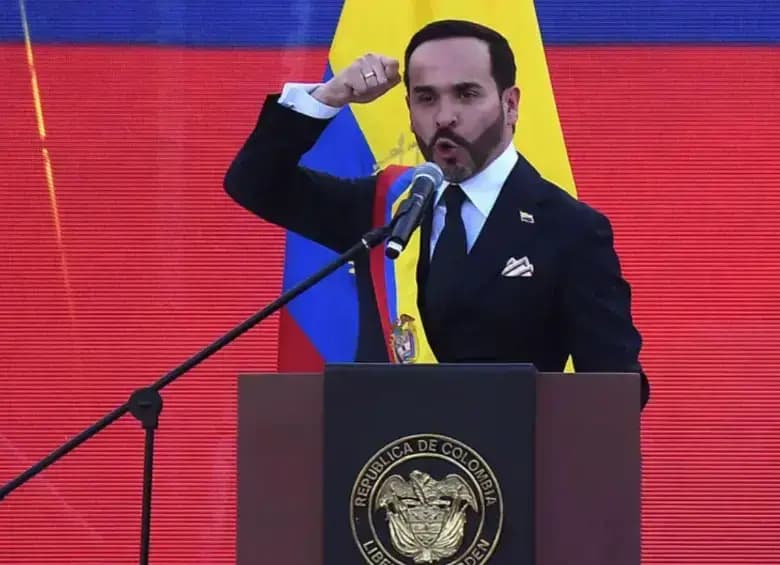 El presidente Abelardo de la Espriella durante un acto oficial en el Palacio de Nariño