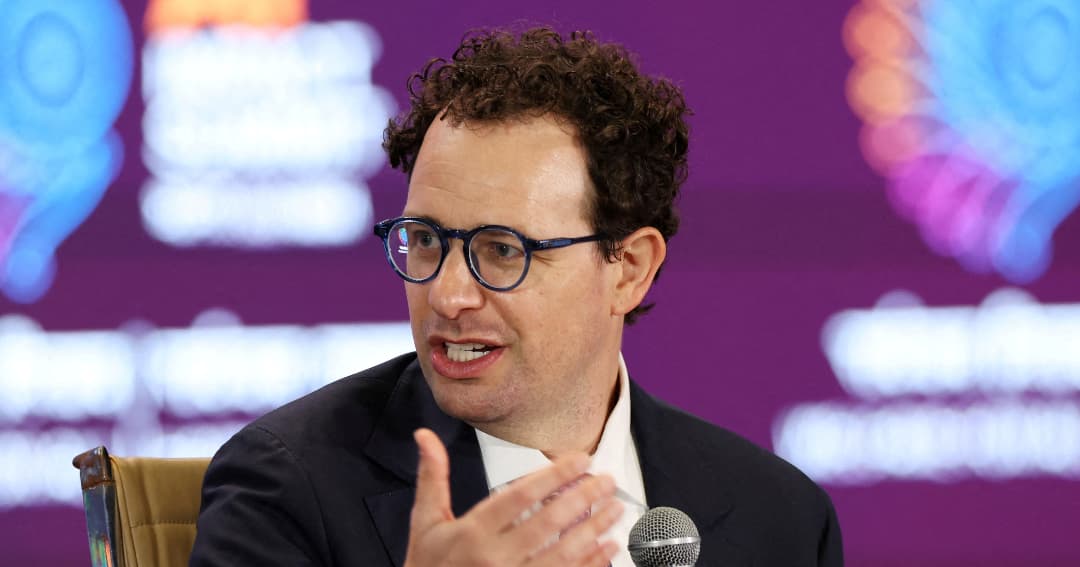Dario Amodei, director ejecutivo de Anthropic, durante un foro